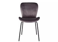 Grey And Black Velvet Comfortable Dining Room Chair Set Of 2