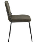 Black Steel Frame Coffee Upholstered Dining Room Chairs 45cm 30cm